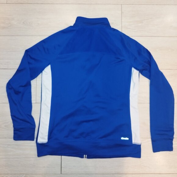Adidas Track Jacket Women's - Size M - Blue Climalite with Carabins Logo - Picture 2 of 9